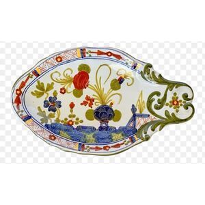 Garofano Blue Carnation Small Plate Made in Faenza
Italy - Hand Painted